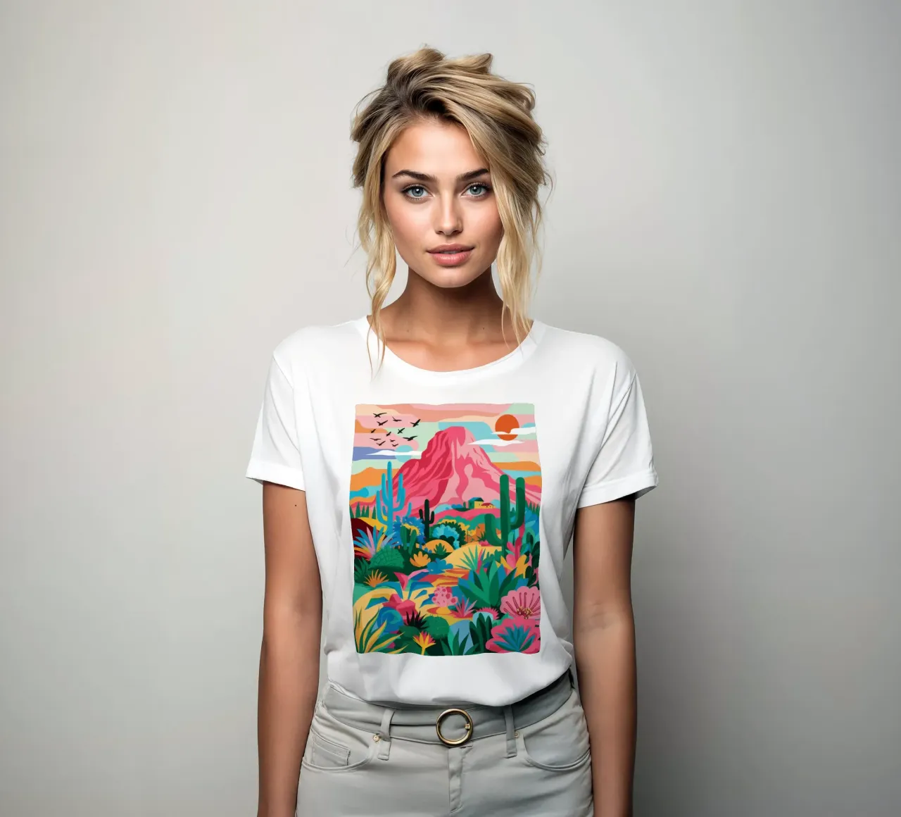 Canyon Bloom Vista women's fitted t-shirt by Monuments Fire