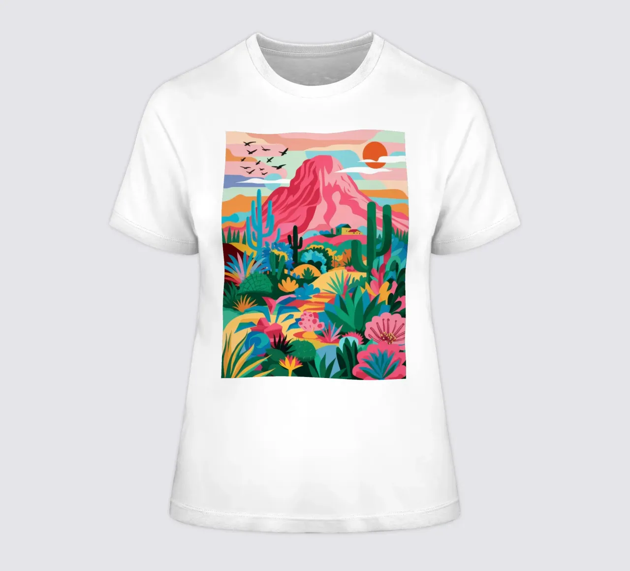 Canyon Bloom Vista women's fitted t-shirt by Monuments Fire