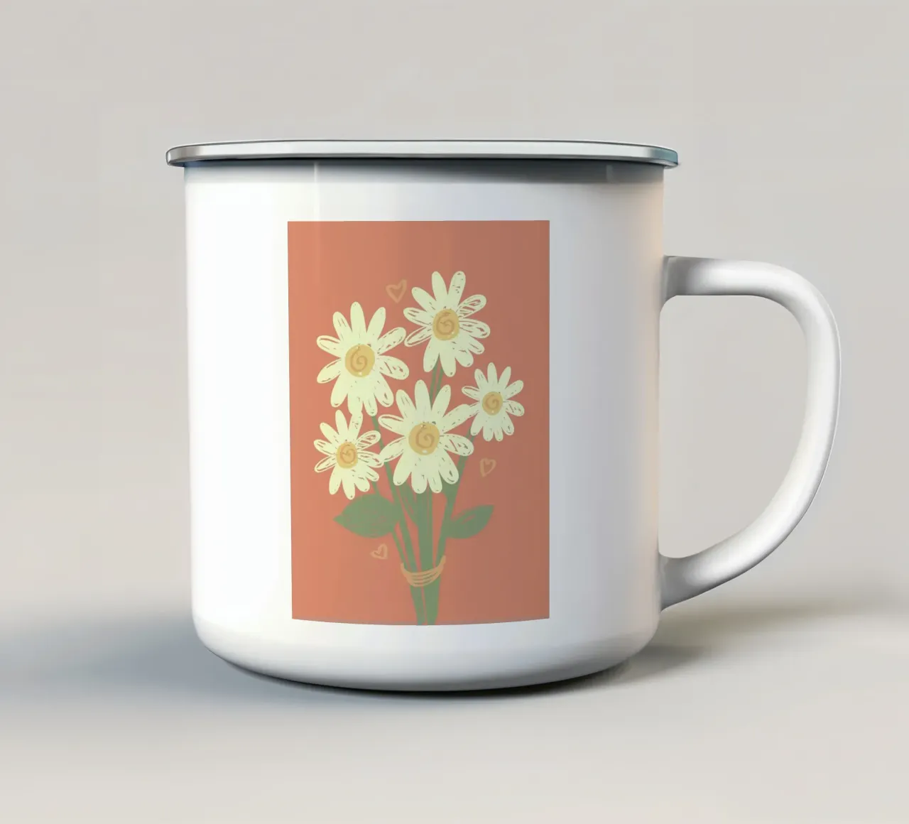 petals bouquet tazza in smalto da Creaton