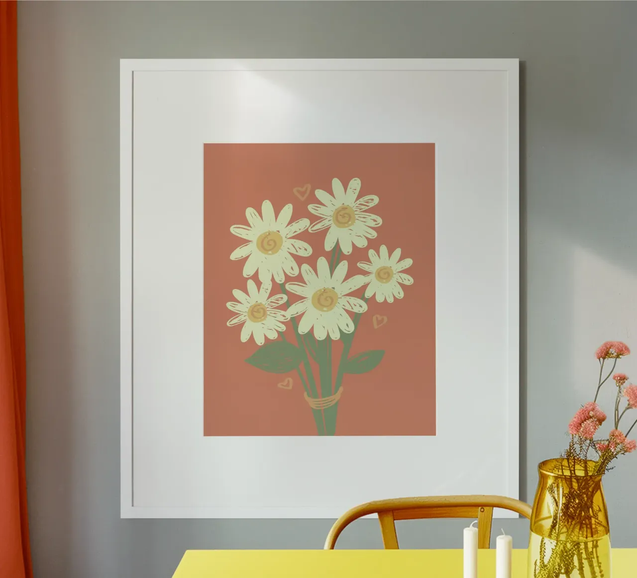 petals bouquet poster con telaio in plastica da Creaton