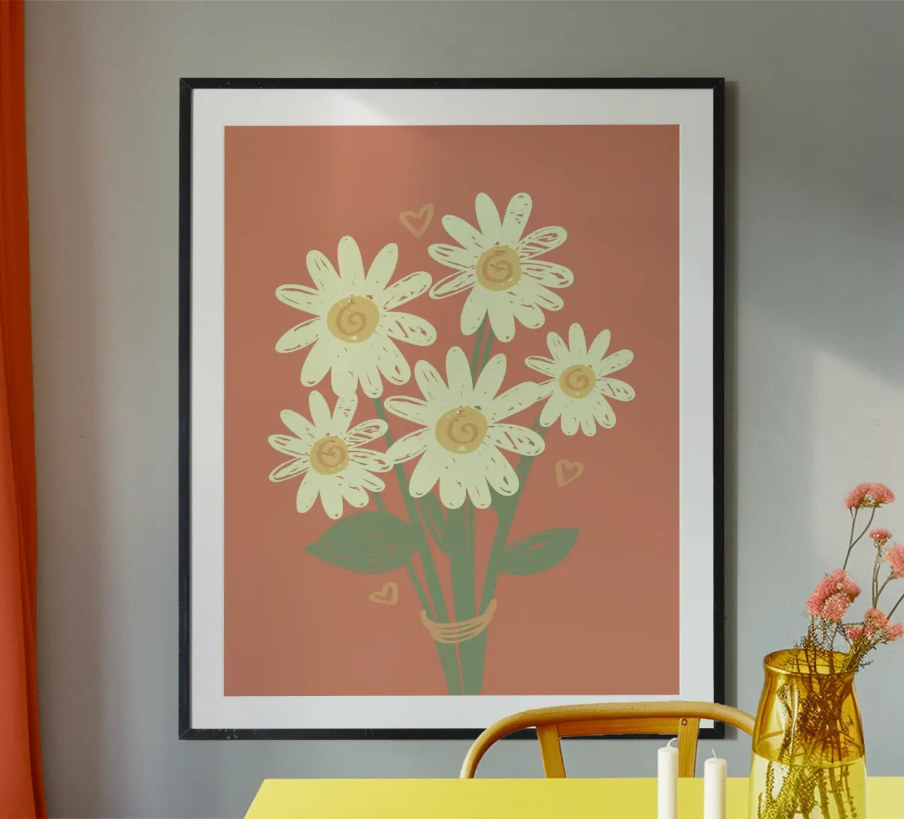 petals bouquet poster con telaio in plastica da Creaton