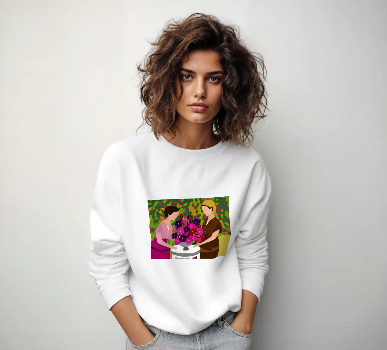 Creazione floreale collaborativa felpa da Hollow Years