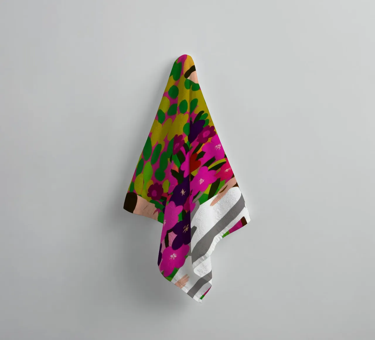 Collaborative Floral Creation towel by Hollow Years