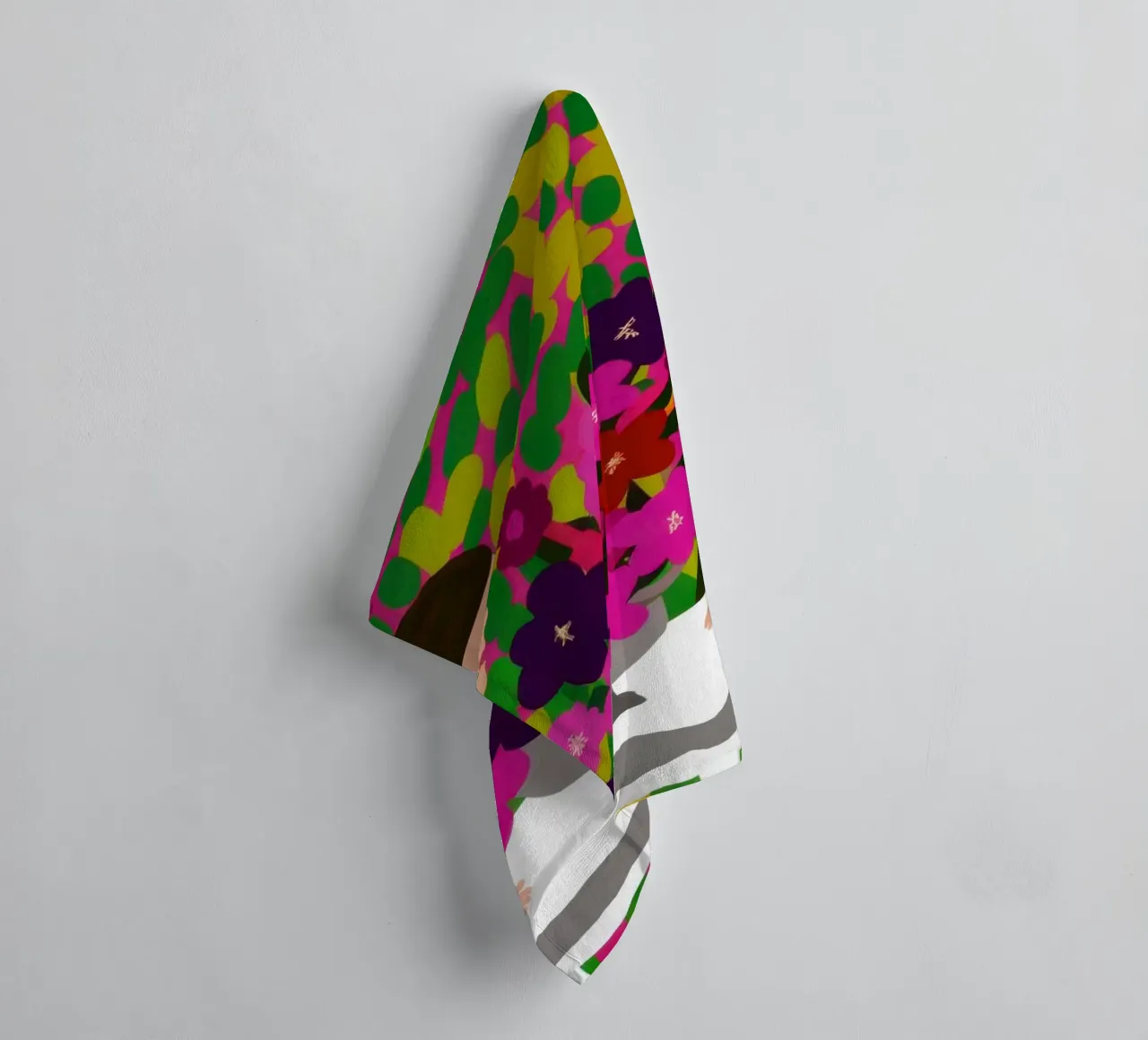 Collaborative Floral Creation towel by Hollow Years