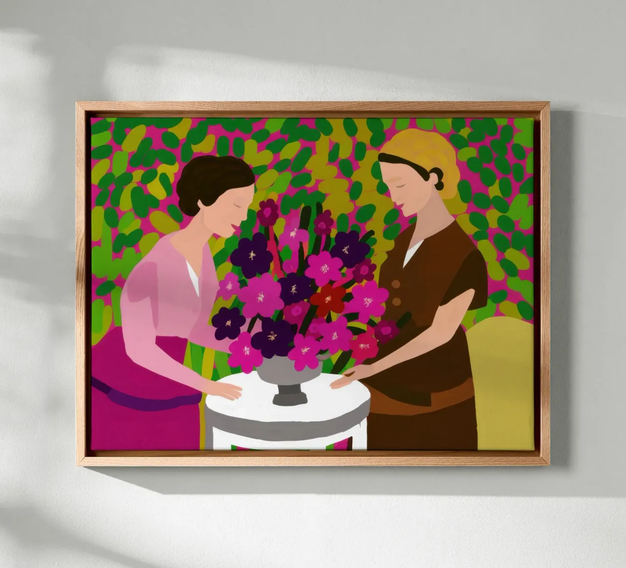 Florale creatie in samenwerking canvas met Baklijst van Hollow Years