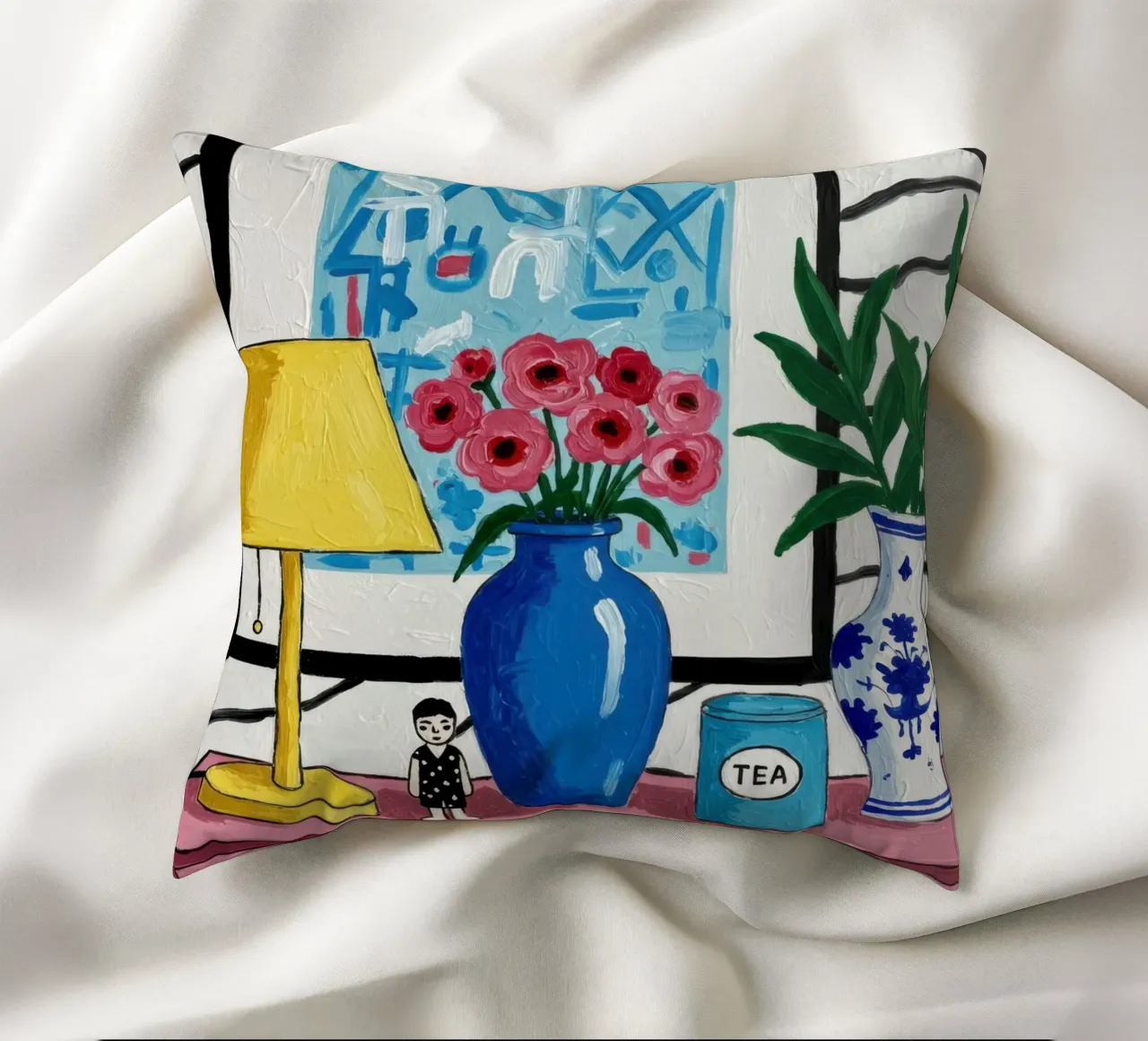 Vaso a cineserie Stillness cuscino da Lune Dreams