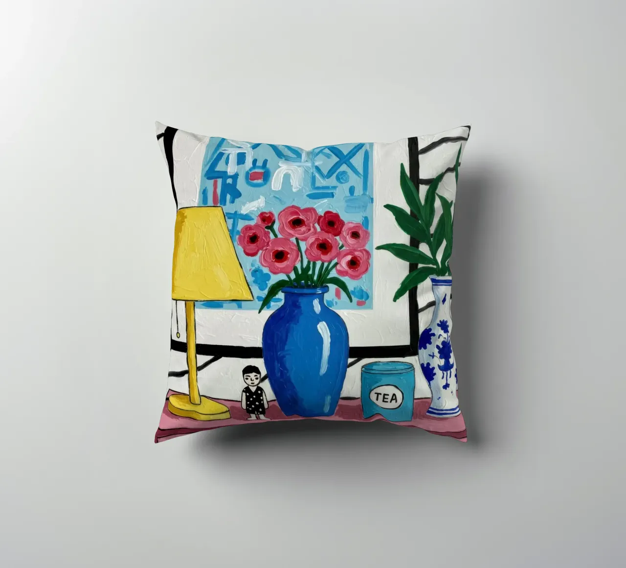 Vaso a cineserie Stillness cuscino da Lune Dreams