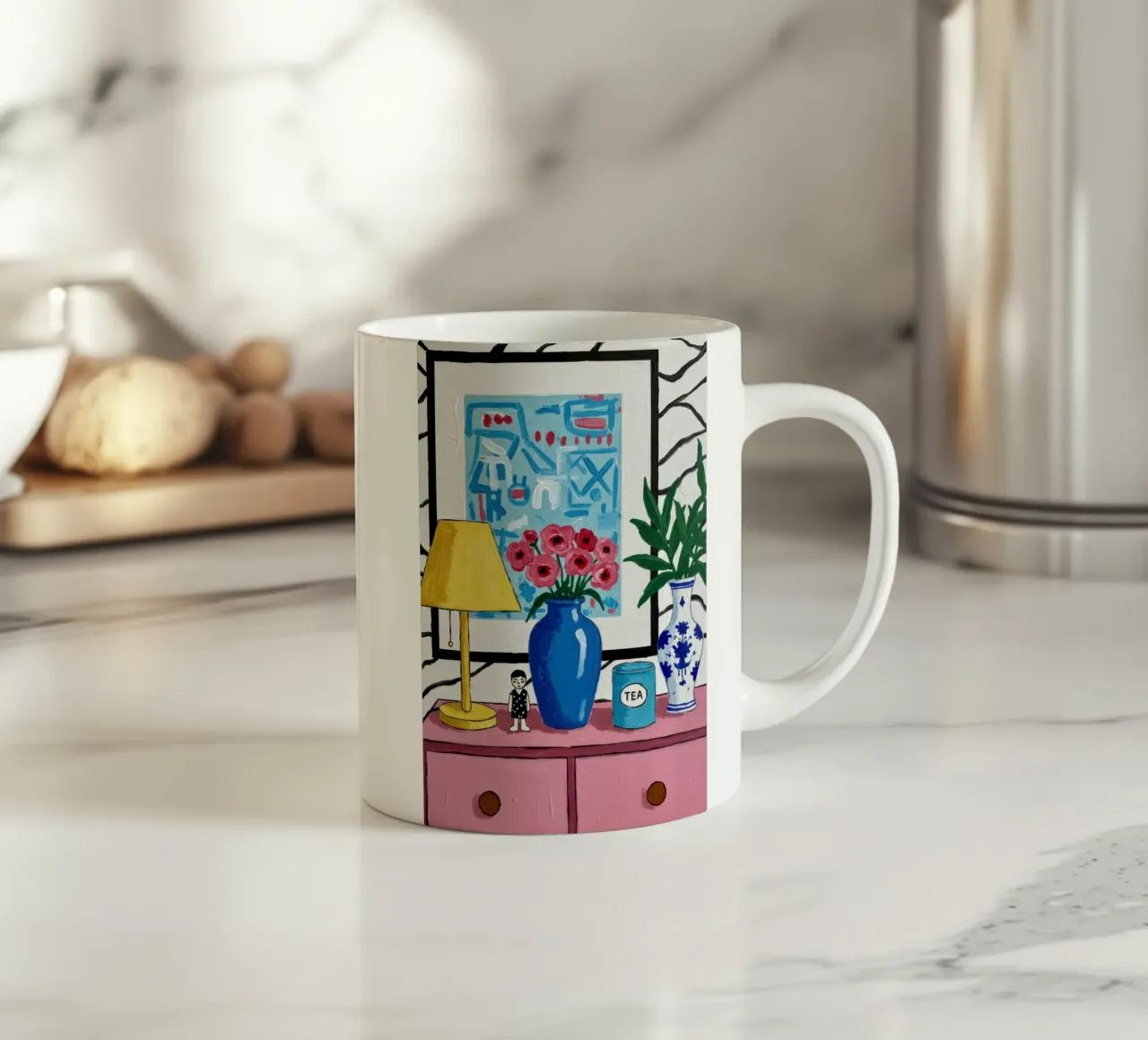 Vaso a cineserie Stillness tazza in ceramica da Lune Dreams