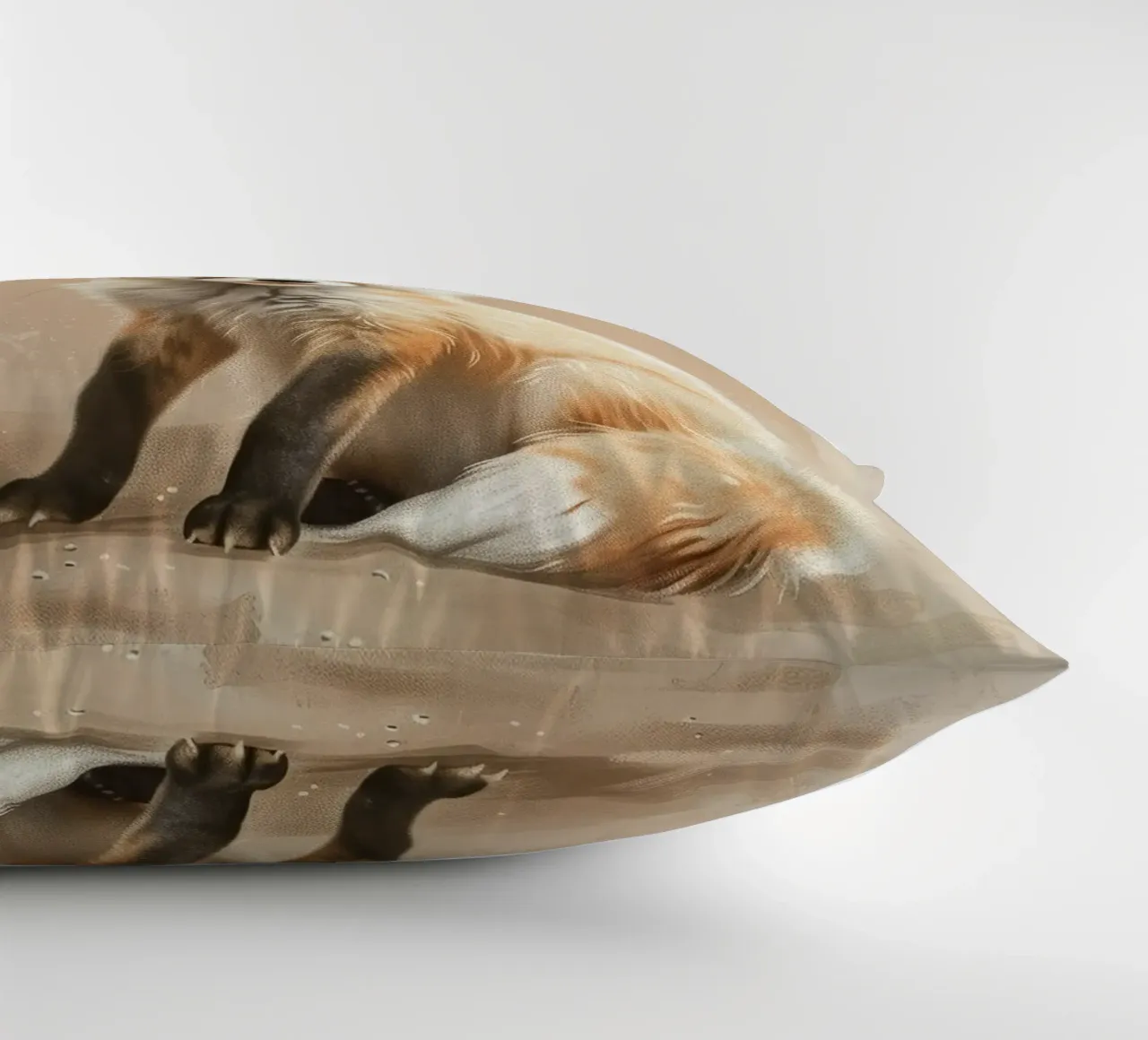 Volpe fennec artisticamente con grandi orecchie espressione concentrata cuscino da DesignDoodle