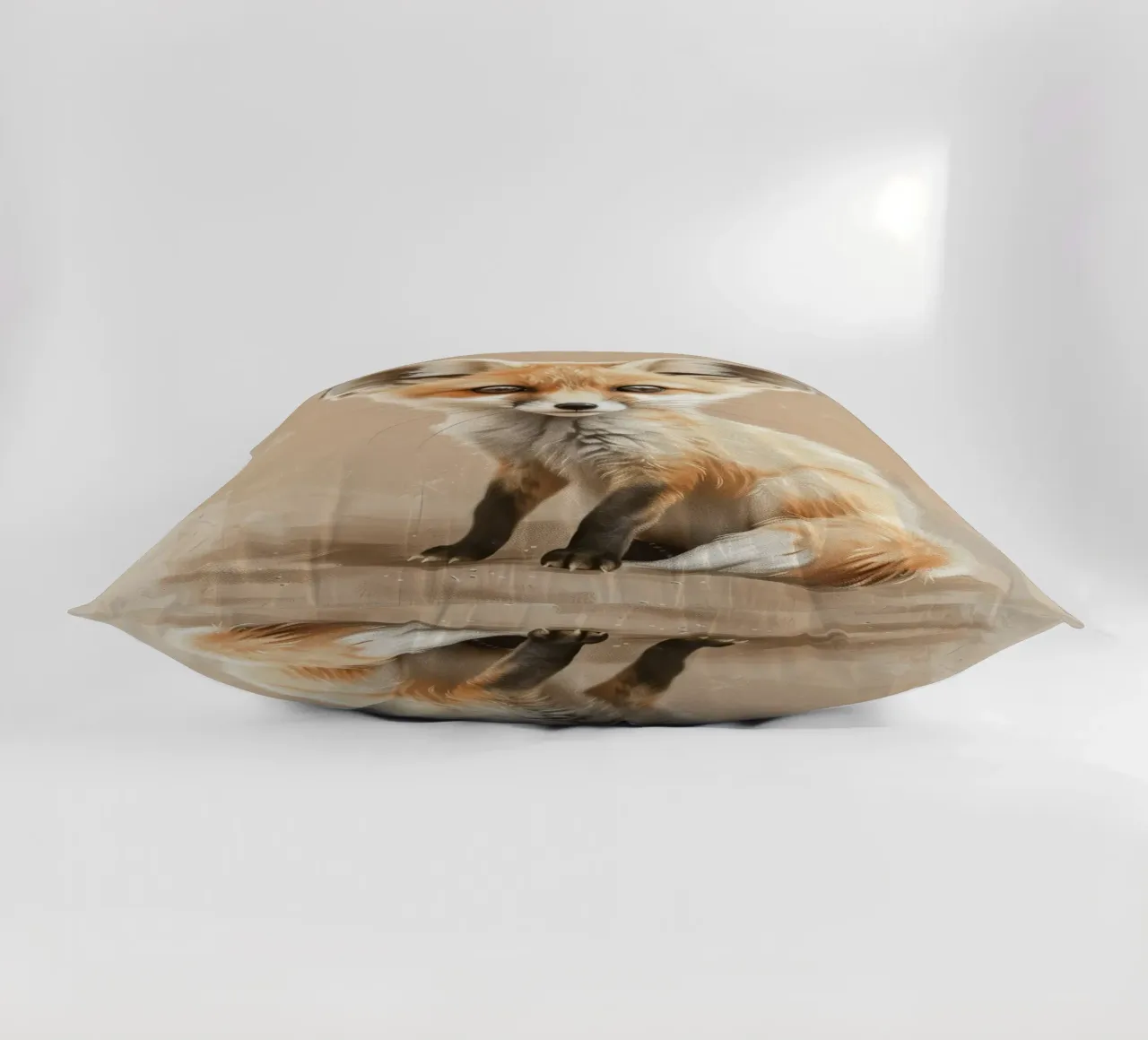 Volpe fennec artisticamente con grandi orecchie espressione concentrata cuscino da DesignDoodle