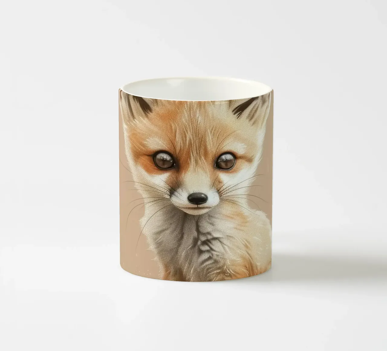 Volpe fennec artisticamente con grandi orecchie espressione concentrata tazza in ceramica da DesignDoodle