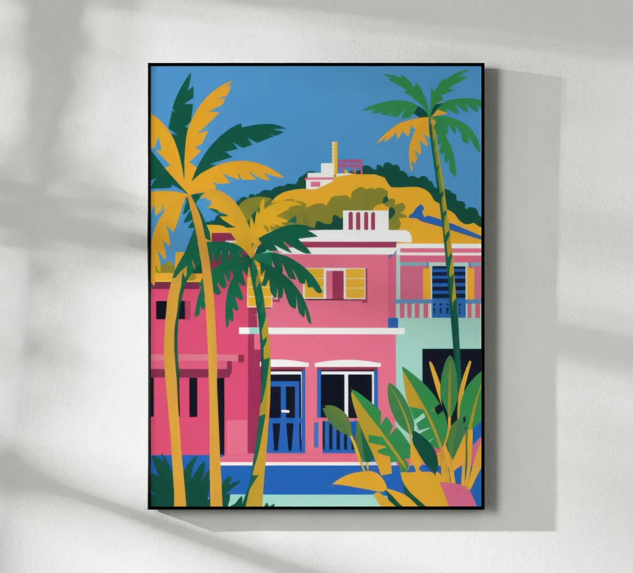 Pastel Palm Promenade acrylic glass by Monuments Fire