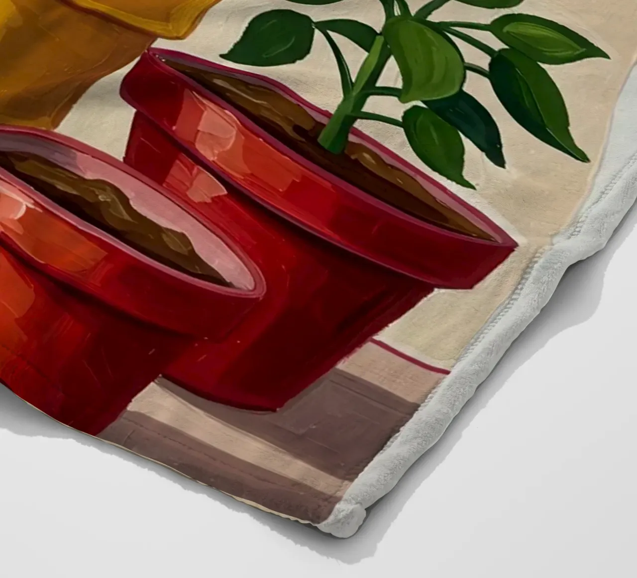 Potted Plant Duo fleece blanket by Lune Dreams