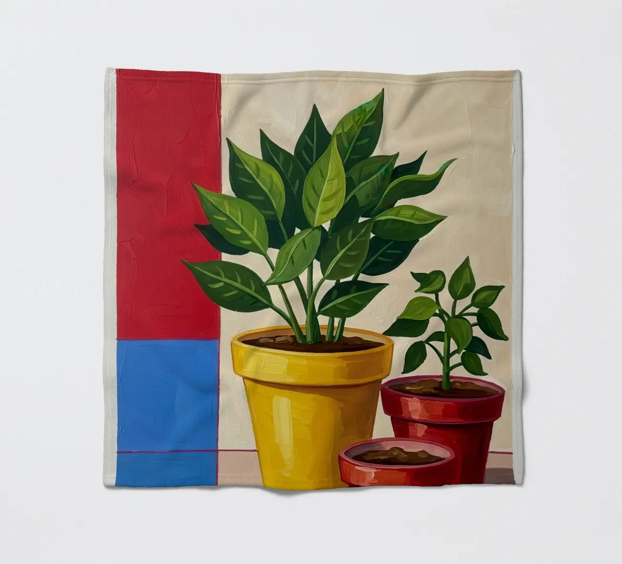 Potted Plant Duo fleece blanket by Lune Dreams
