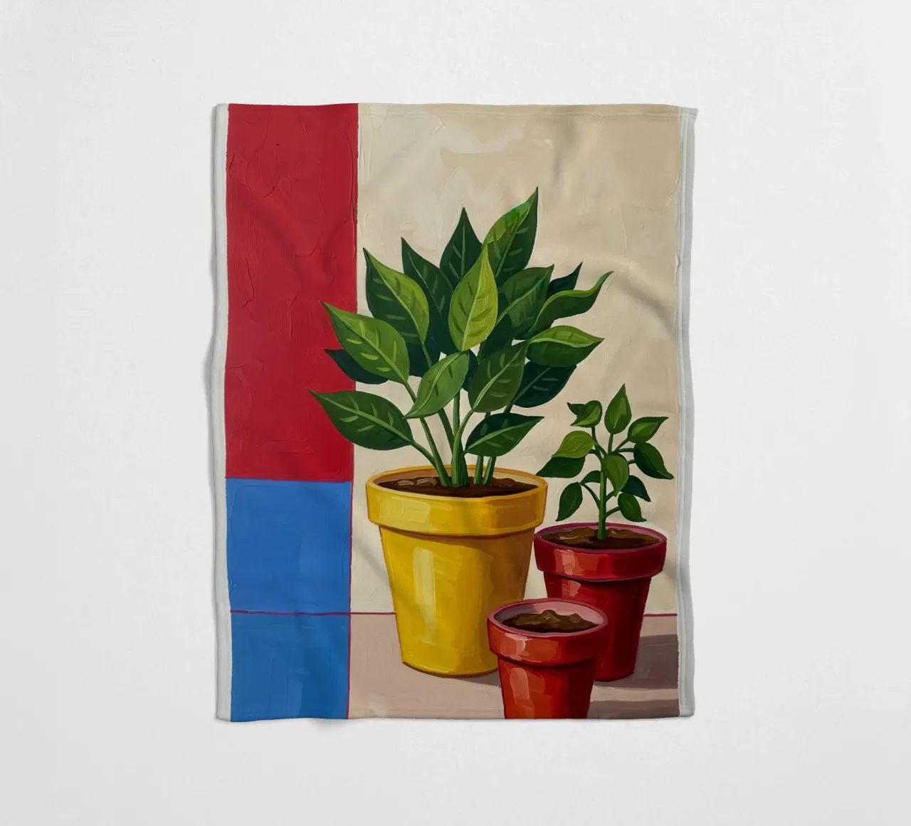 Potted Plant Duo fleece blanket by Lune Dreams