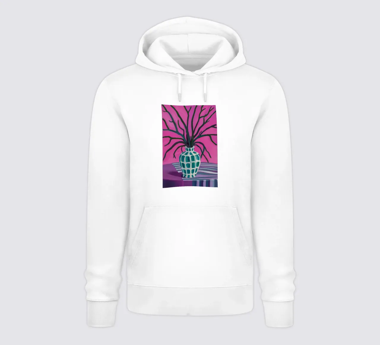Sagoma di ramo fucsia felpa con cappuccio da Arcane Lines
