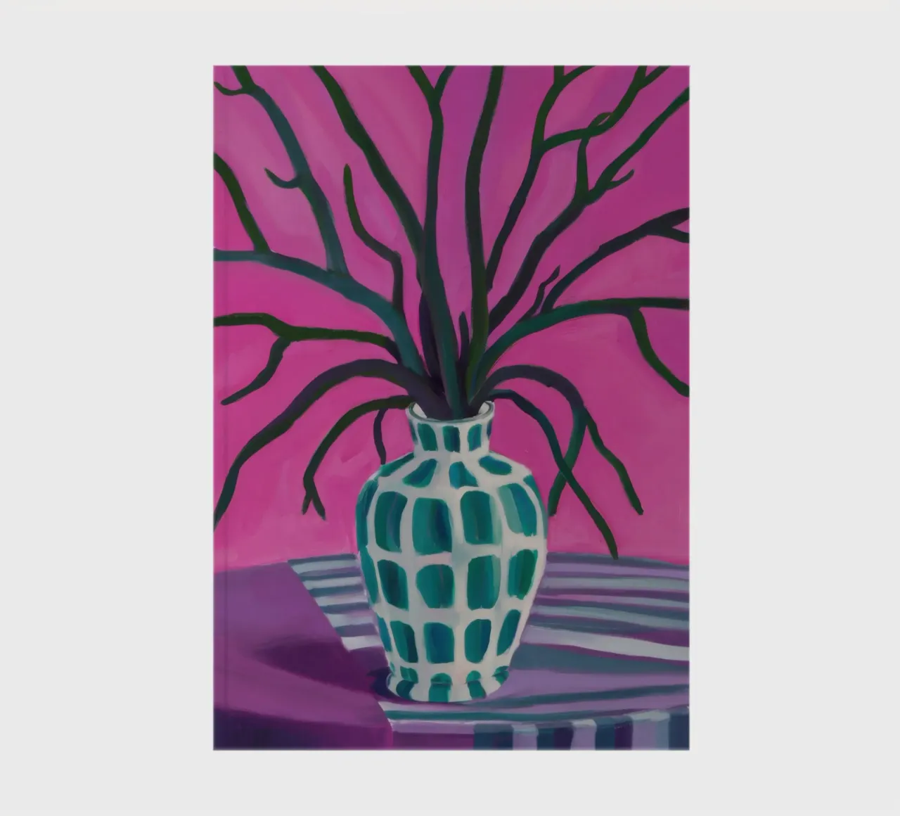 Fuchsia Branch Silhouette notebook by Arcane Lines