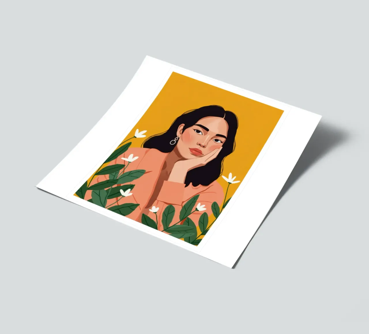 Contemplative Gaze sticker sheet by Lune Dreams