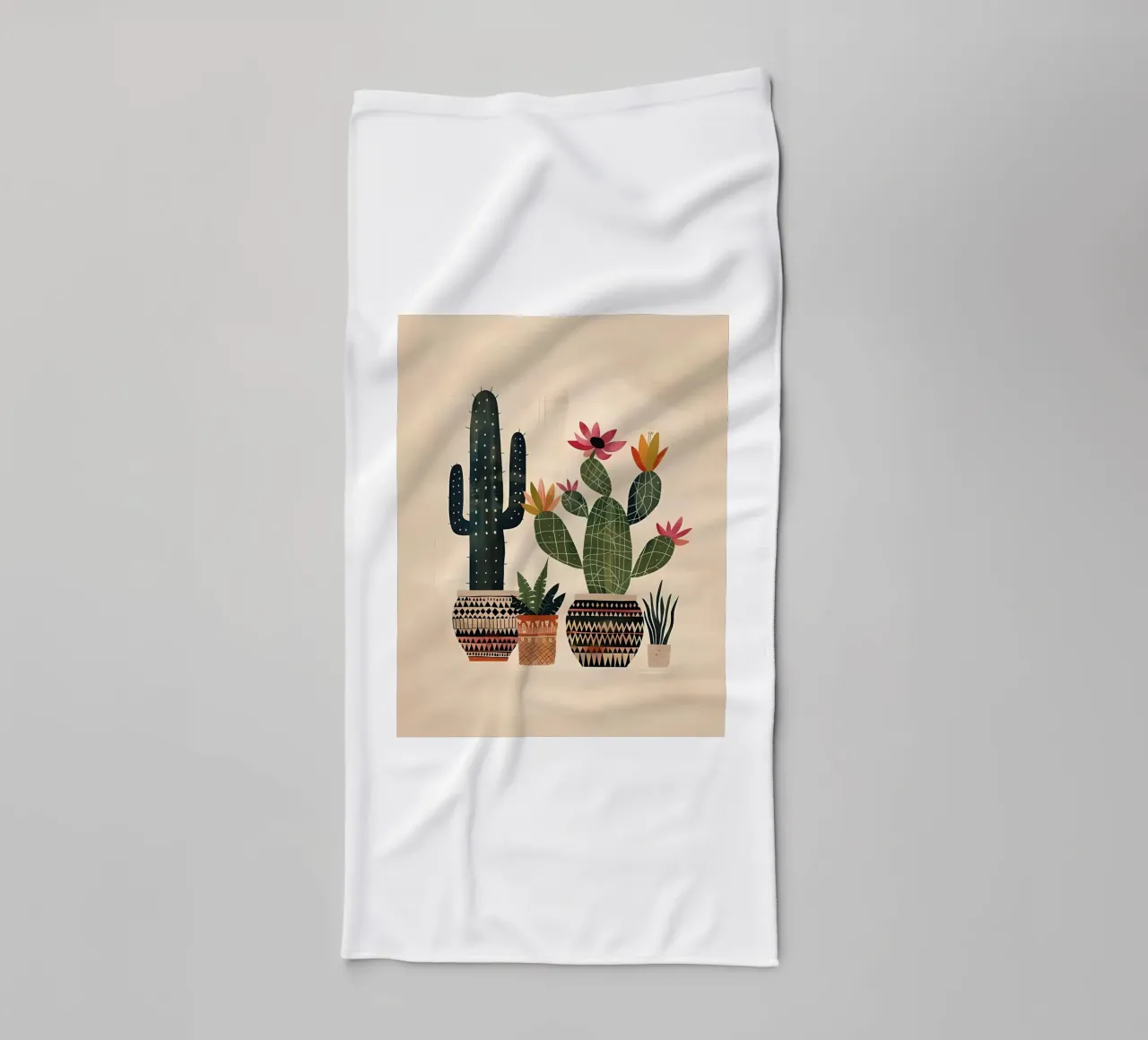 Abstract Cactus Art towel by Jose