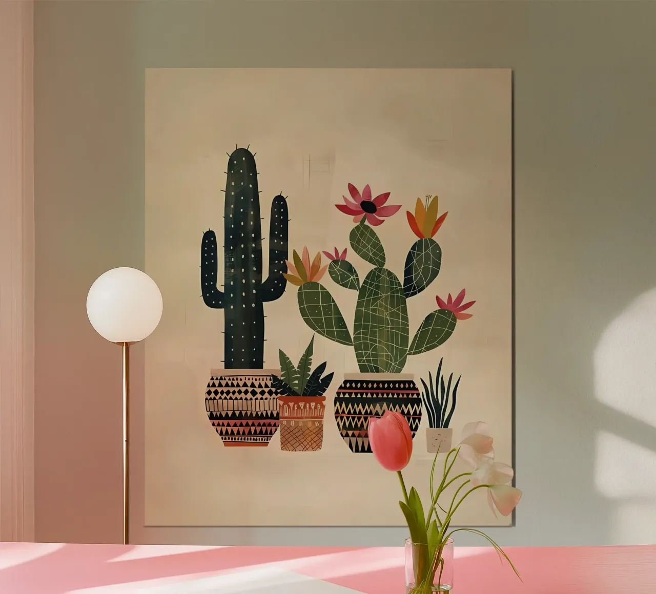 Arte astratta del cactus poster da Jose