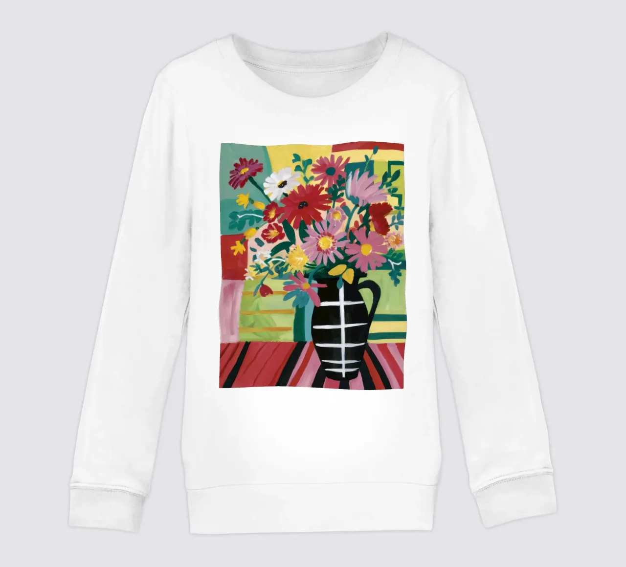 Crimson Bloom Medley kids sweatshirt by Arcane Lines