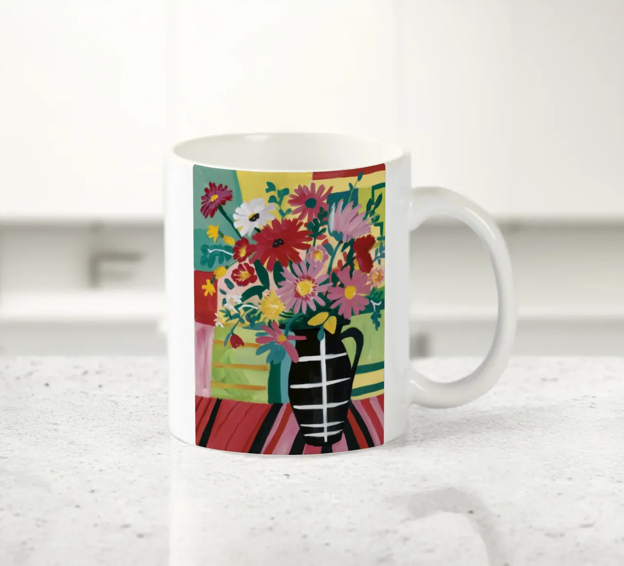 Medley di fiori cremisi tazza in ceramica da Arcane Lines