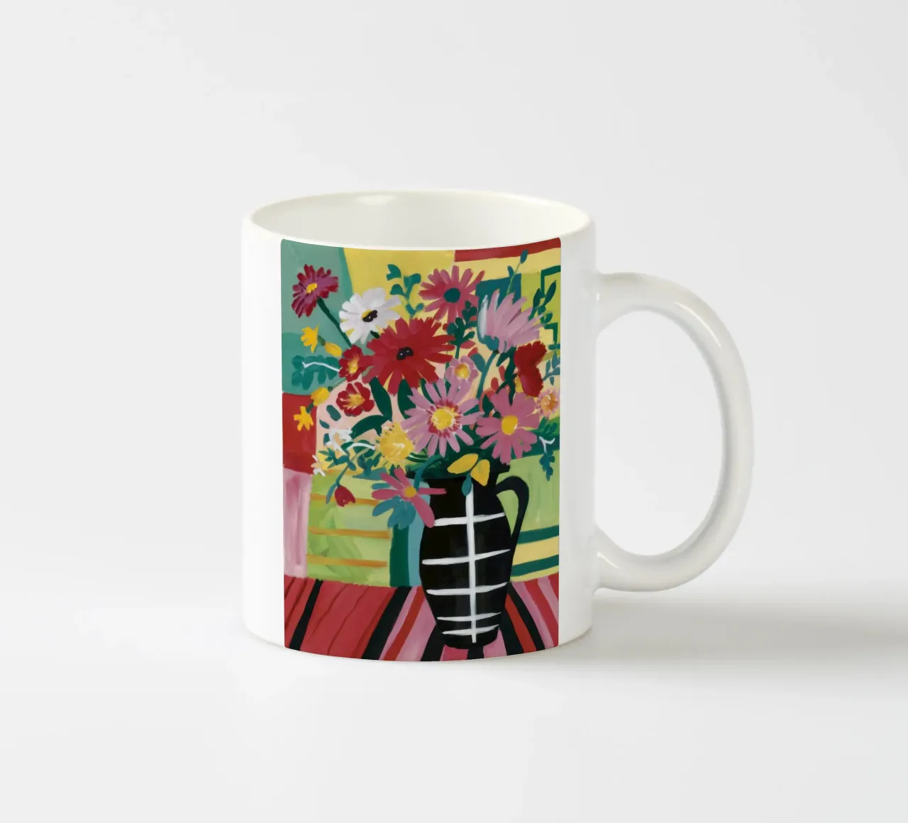 Medley di fiori cremisi tazza in ceramica da Arcane Lines
