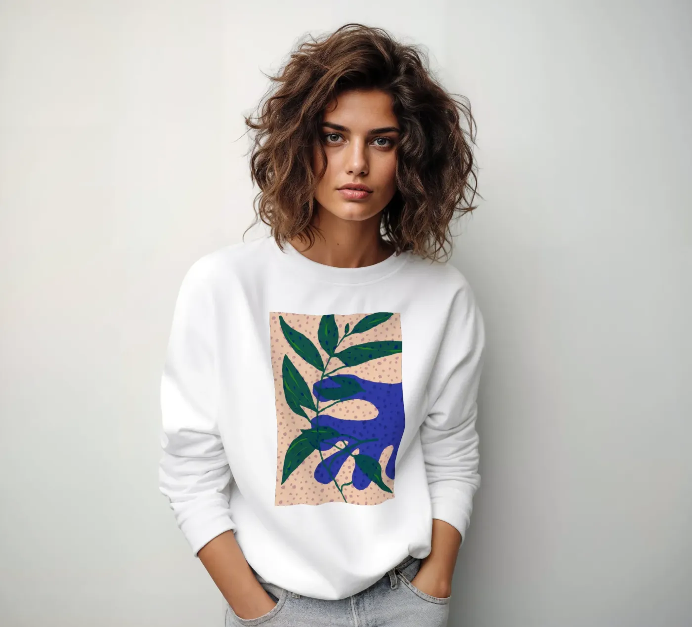 Indigoblad Studie sweatshirt van Monuments Fire