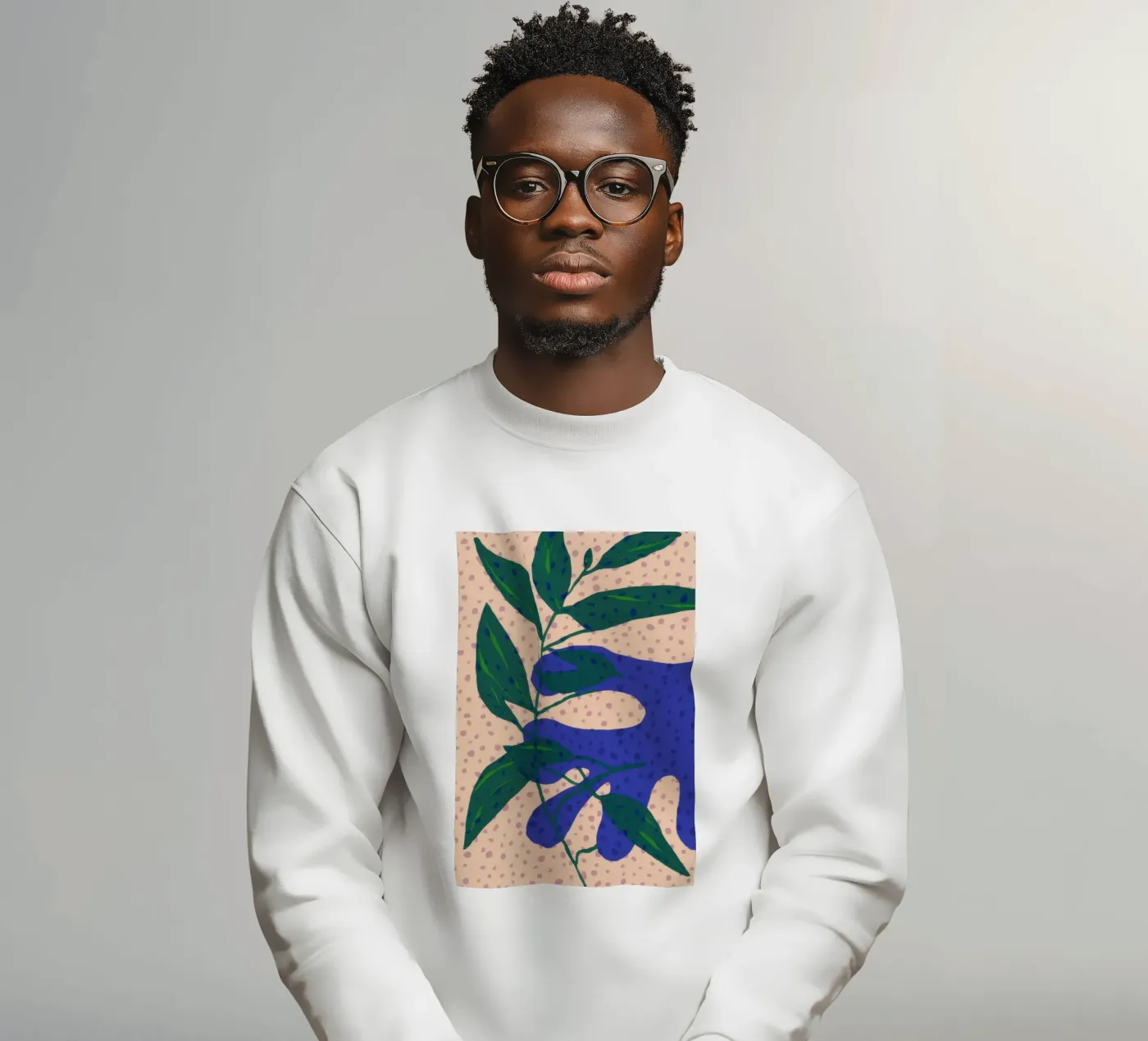 Indigoblad Studie sweatshirt van Monuments Fire