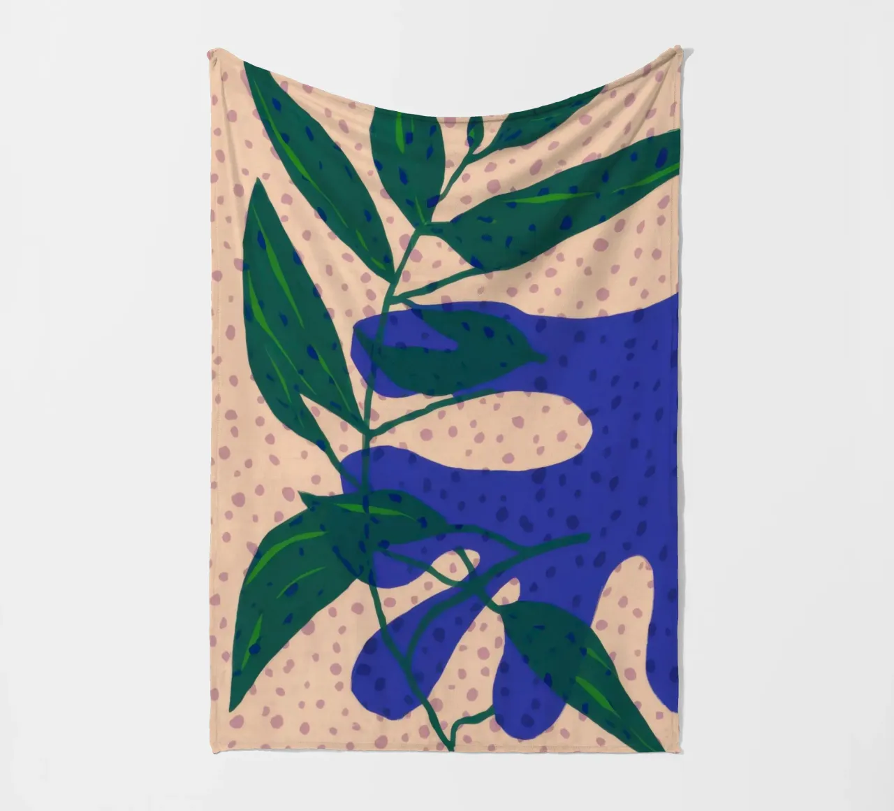 Indigo Leaf Study Fleecedecke von Monuments Fire