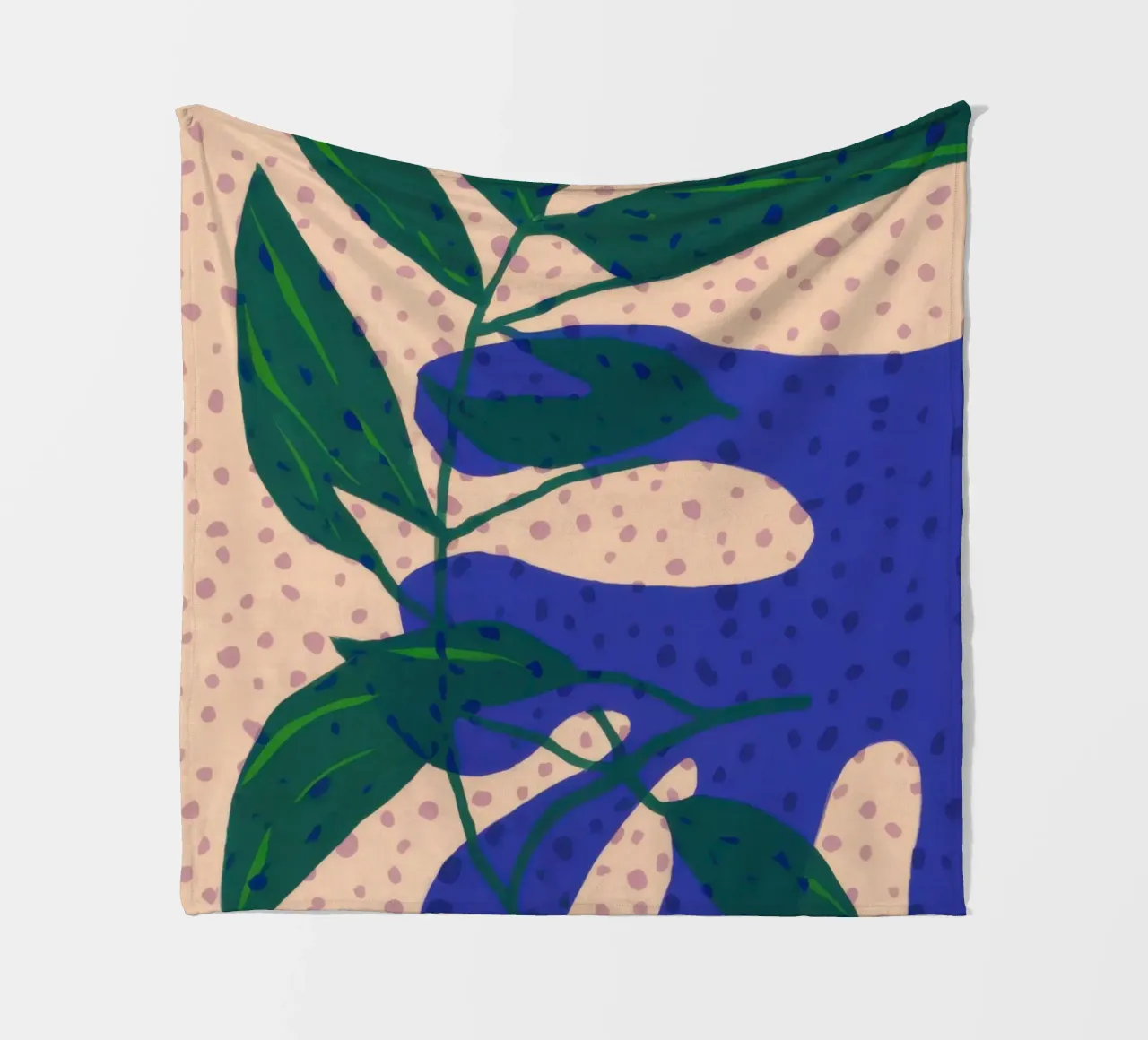 Indigo Leaf Study Fleecedecke von Monuments Fire