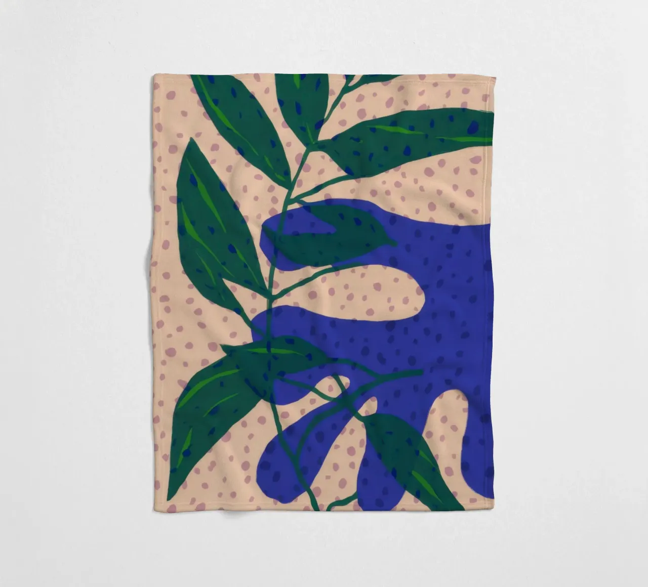 Indigo Leaf Study Fleecedecke von Monuments Fire