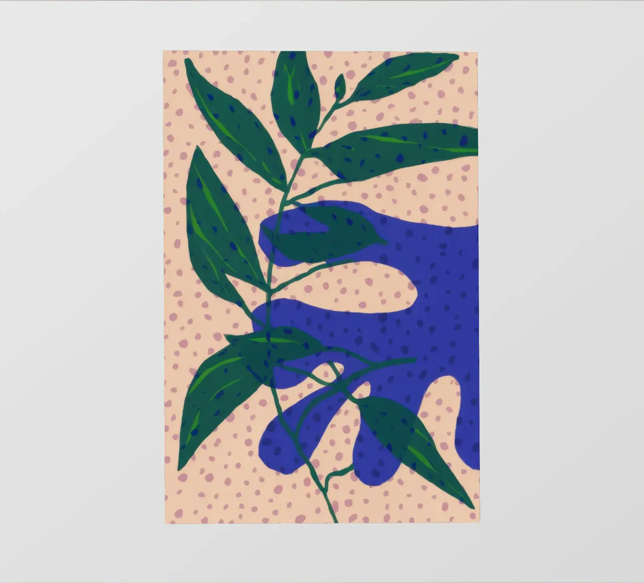 Indigo Leaf Study fotobehang van Monuments Fire