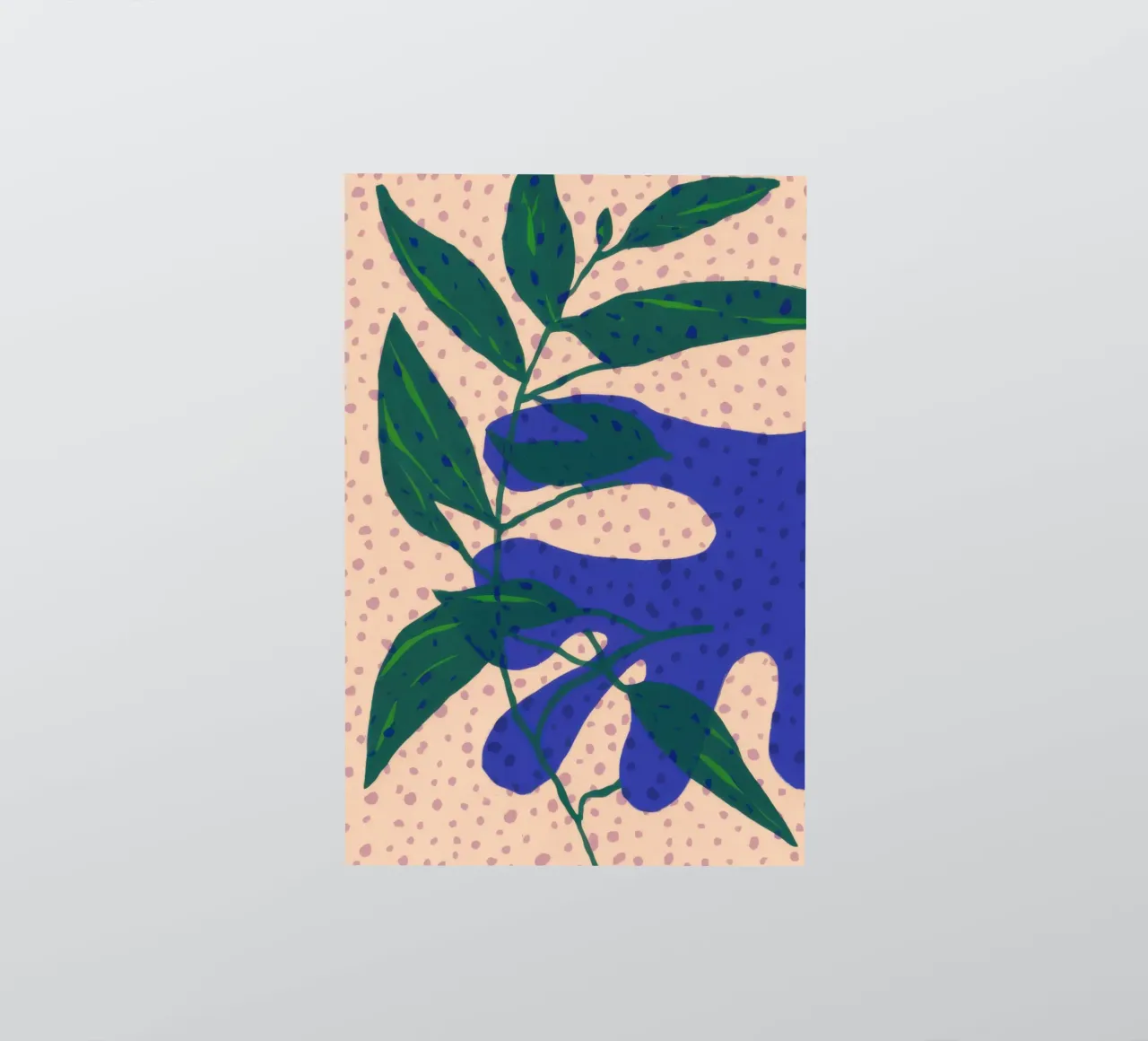 Indigo Leaf Study sticker by Monuments Fire