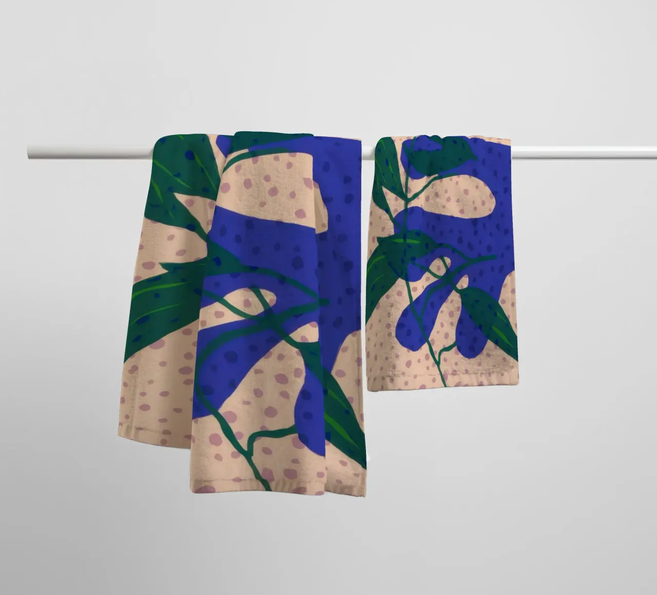 Indigo Leaf Study towel by Monuments Fire