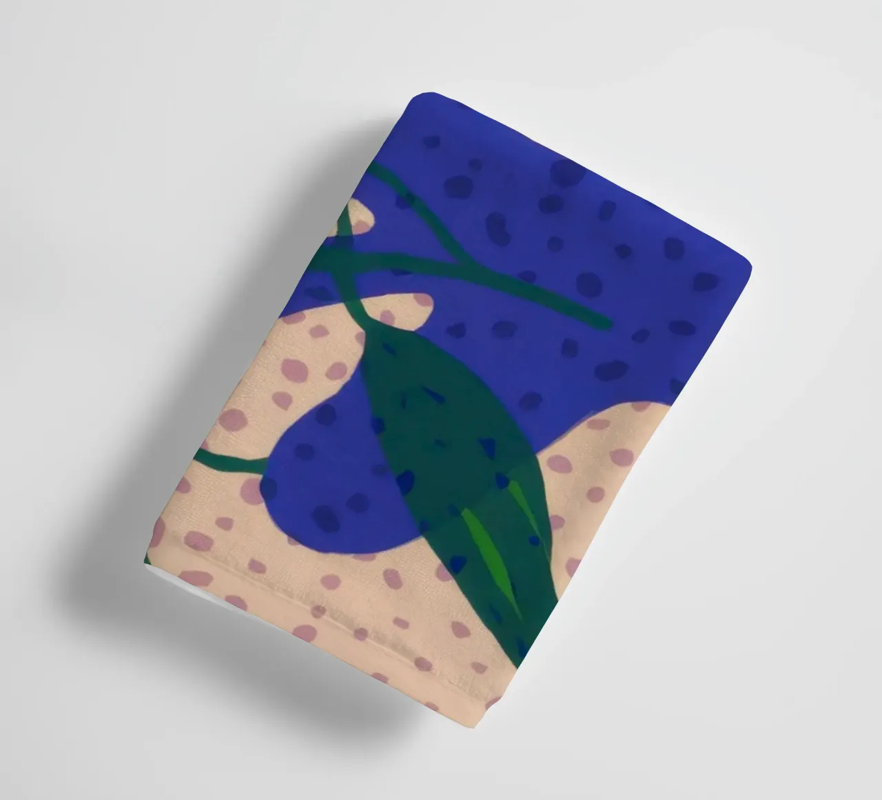 Indigo Leaf Study towel by Monuments Fire