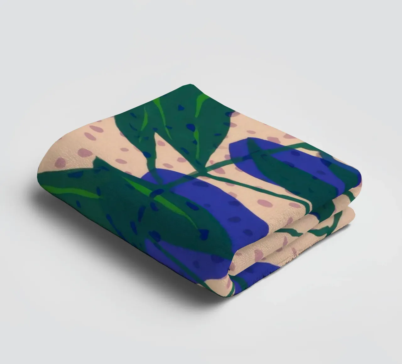 Indigo Leaf Study towel by Monuments Fire