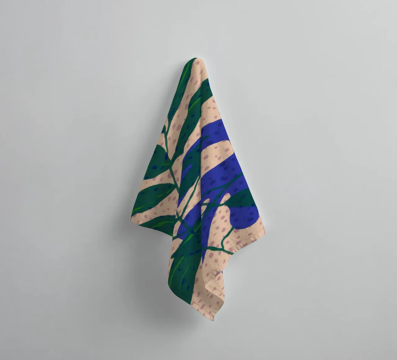 Indigo Leaf Study towel by Monuments Fire