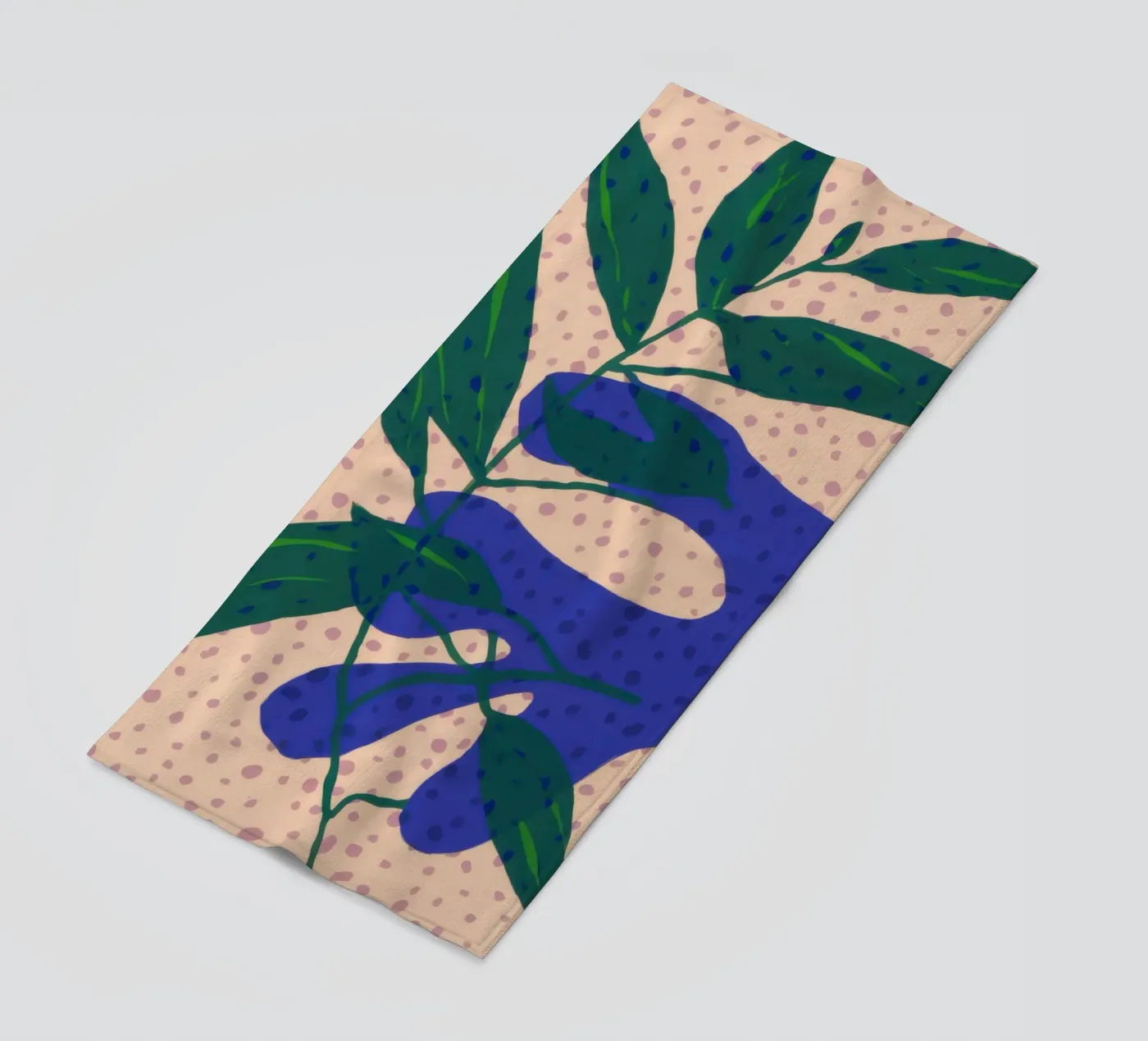 Indigoblad Studie strandhanddoek van Monuments Fire