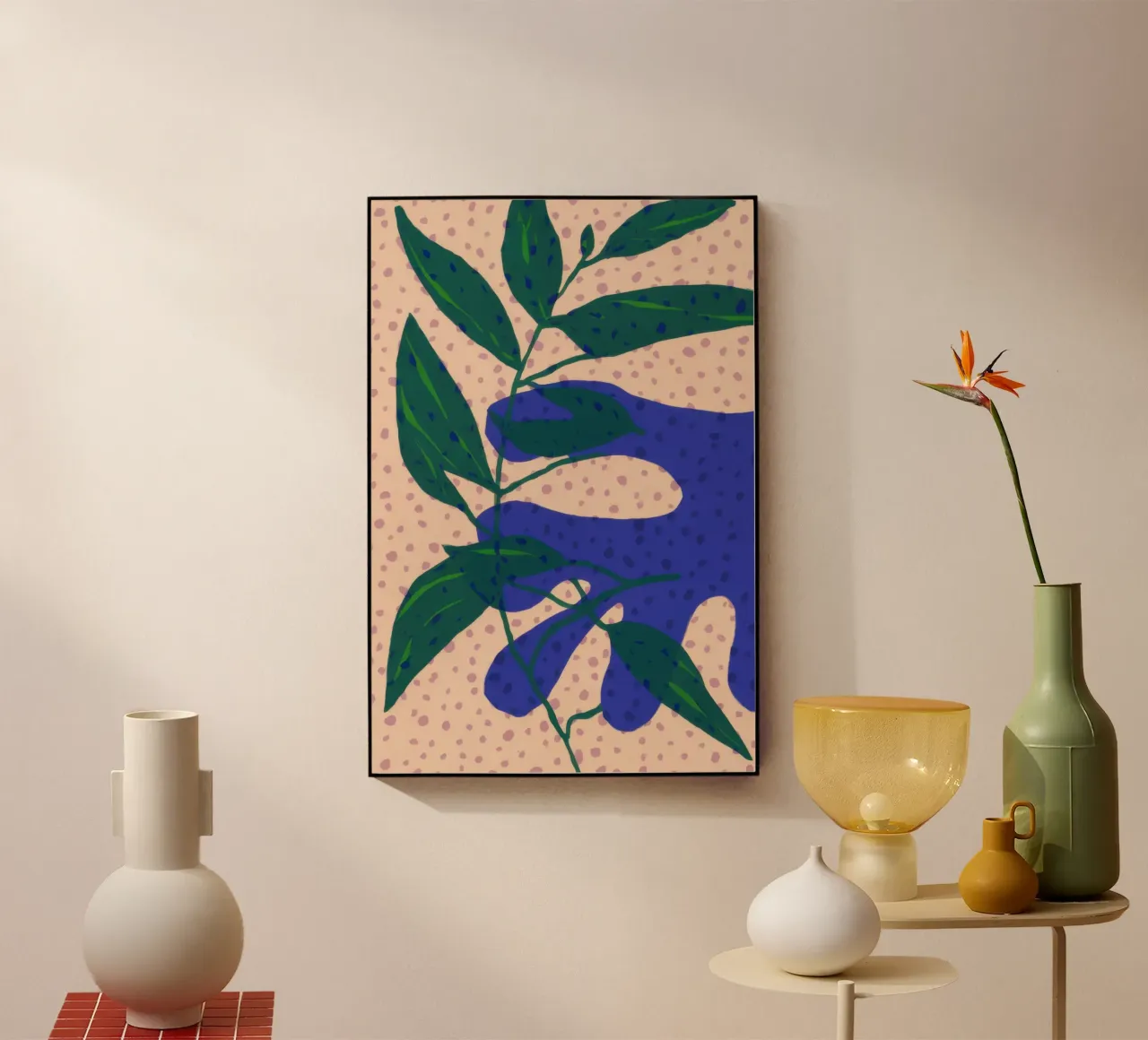 Indigo Leaf Study acrylic glass by Monuments Fire