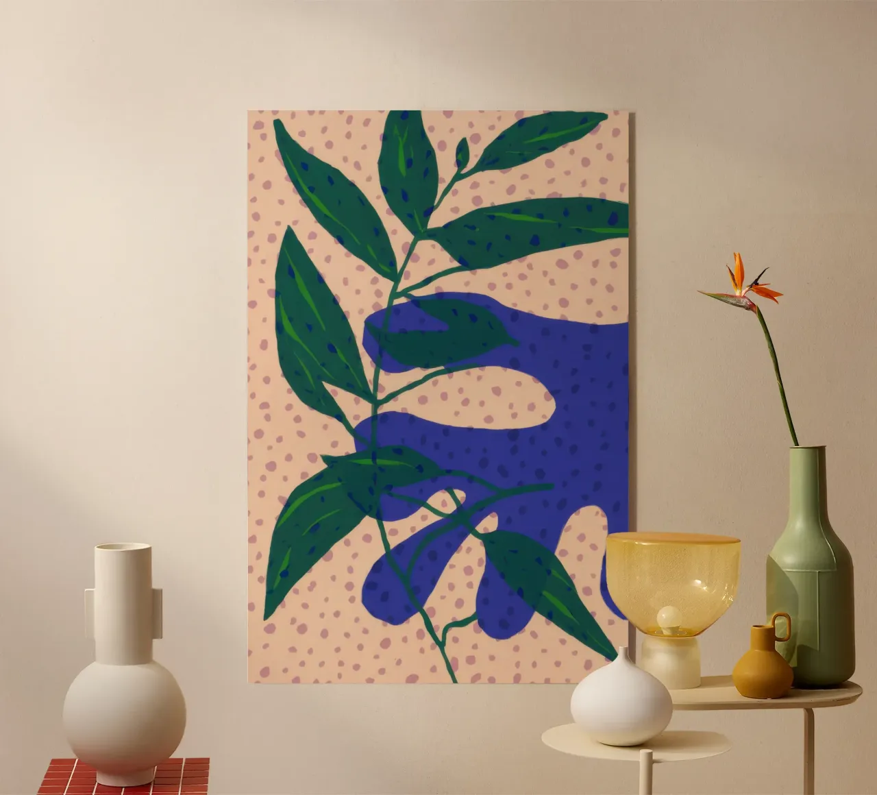 Indigo Leaf Study acrylic glass by Monuments Fire
