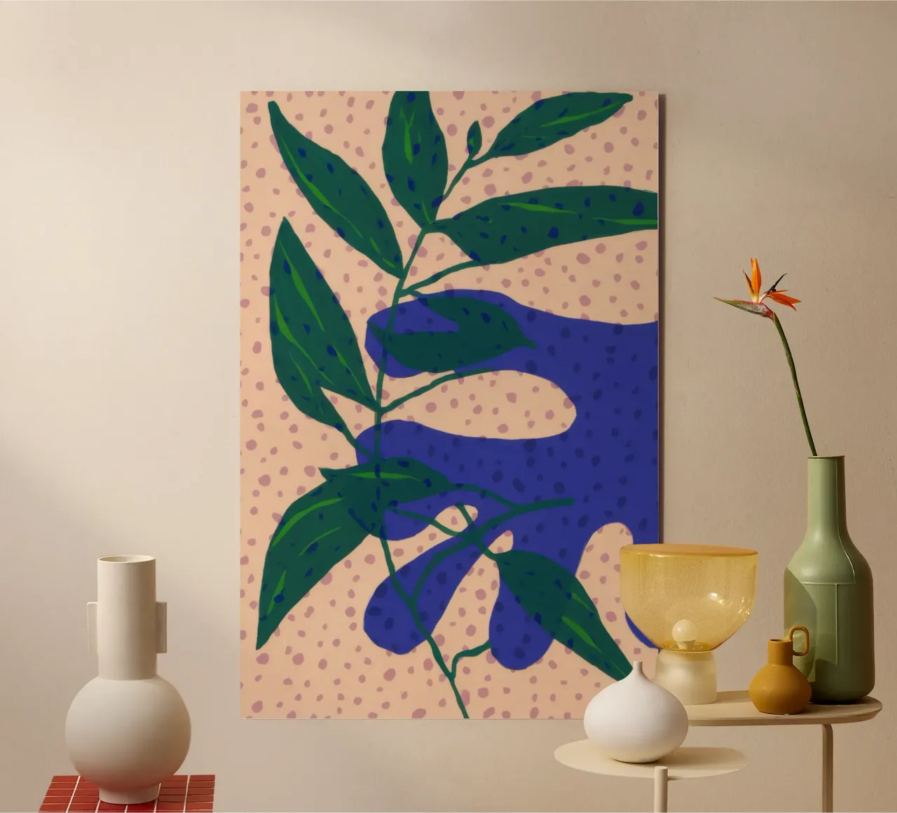 Indigo Leaf Study forex plate by Monuments Fire