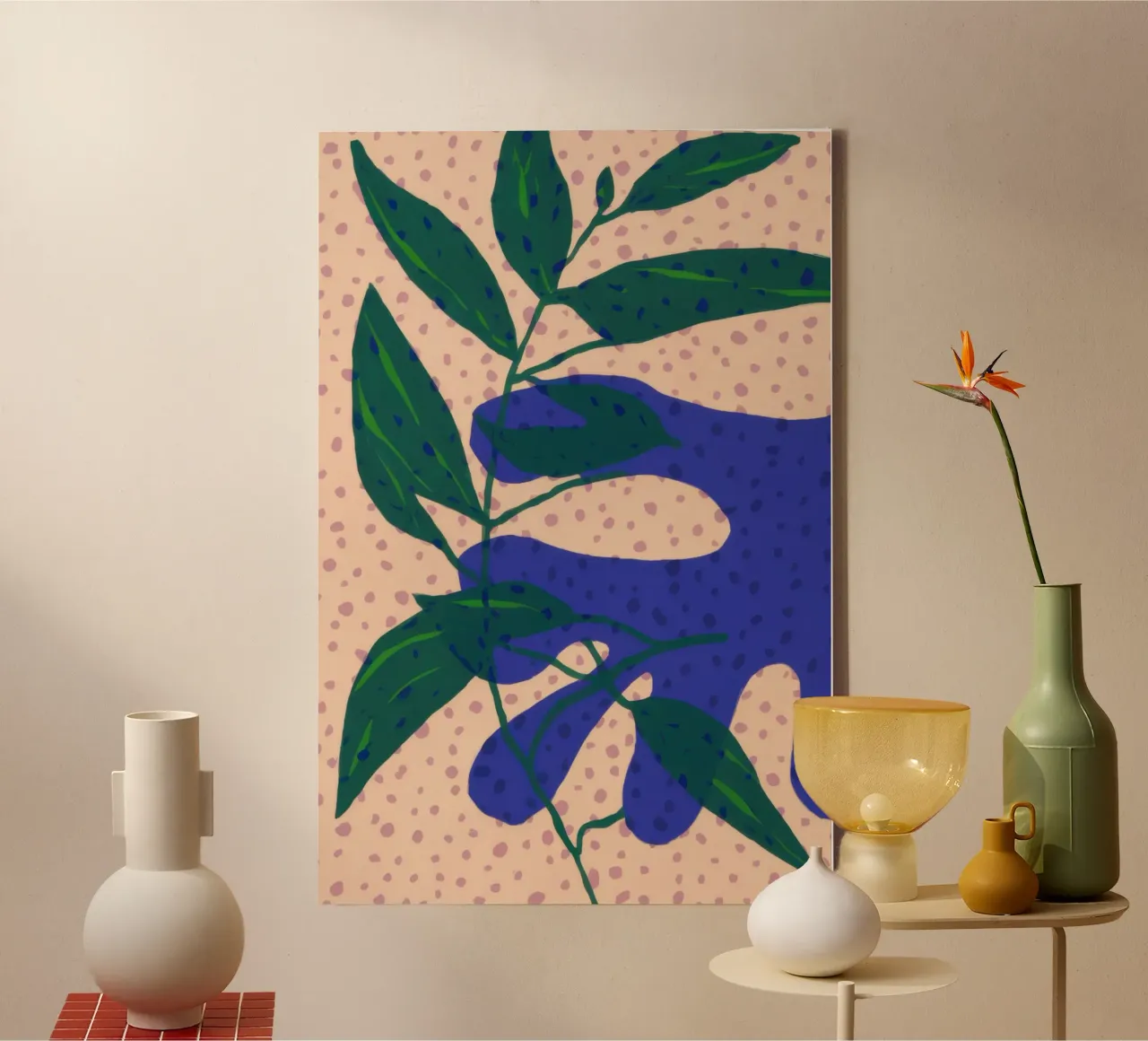 Studio della foglia d'indaco tela da Monuments Fire