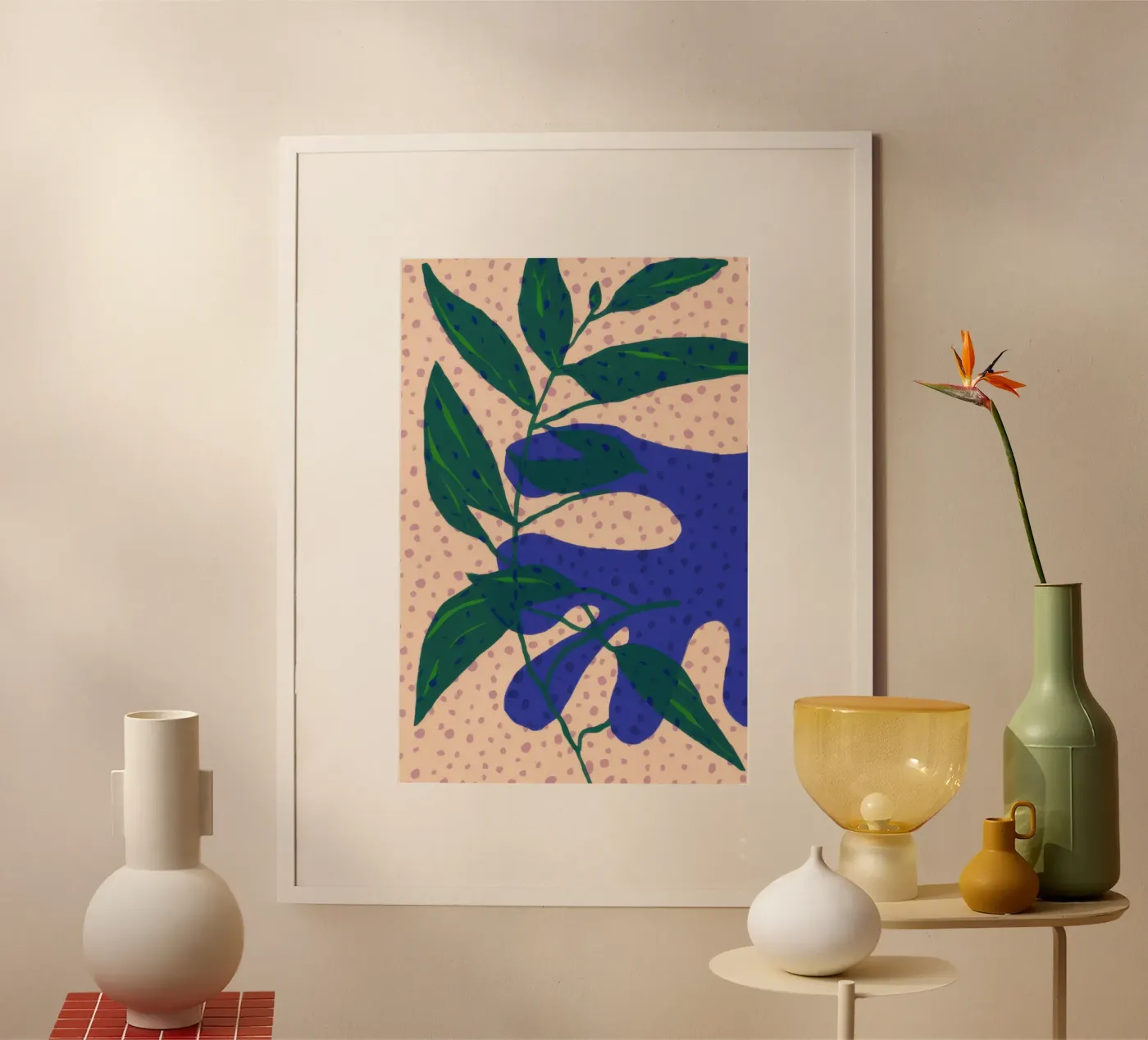 Indigo Leaf Study Poster von Monuments Fire