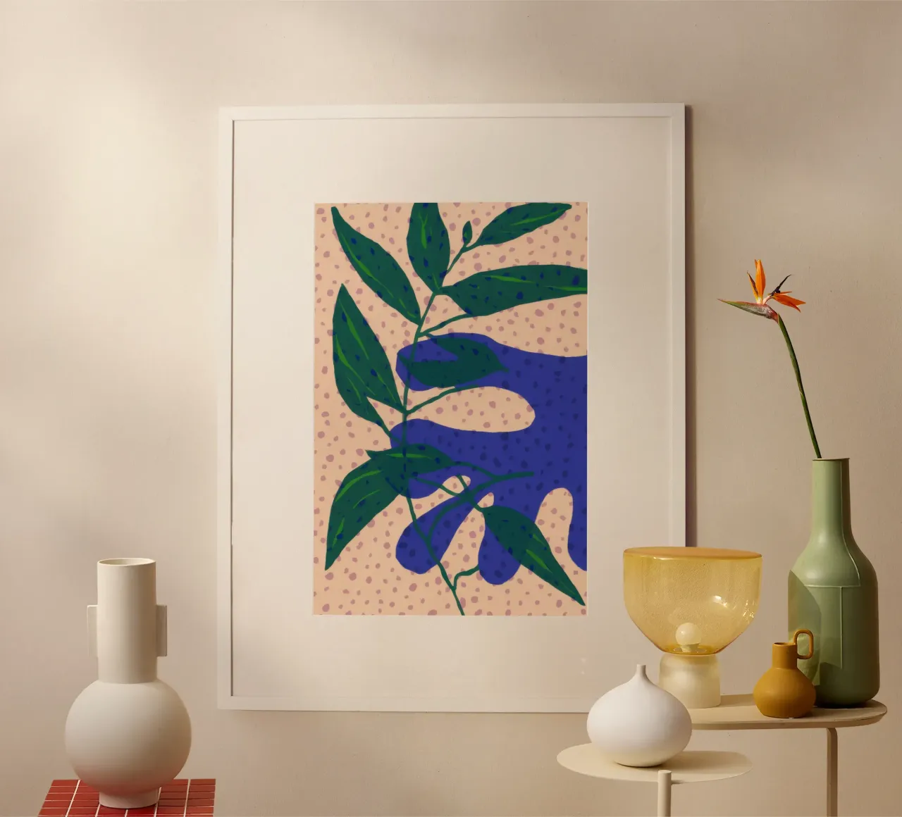 Indigo Leaf Study Poster von Monuments Fire