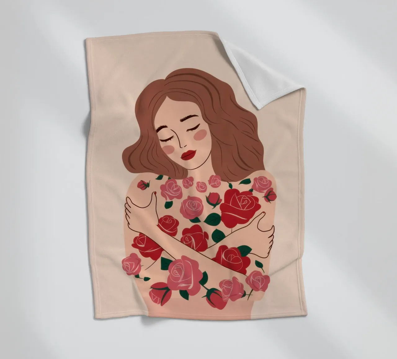 Floral Self Embrace fleece blanket by Hollow Years