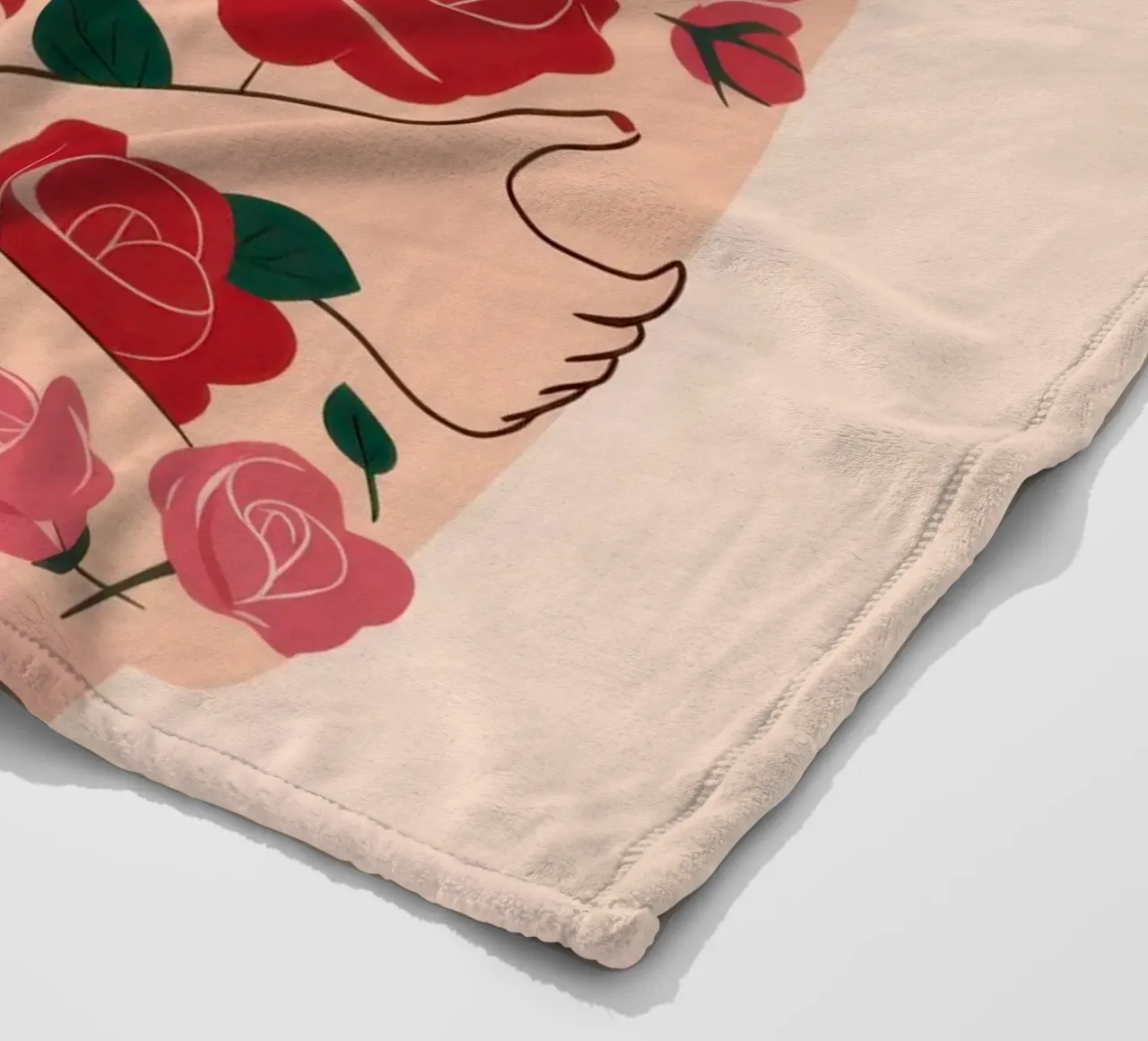 Floral Self Embrace fleece blanket by Hollow Years