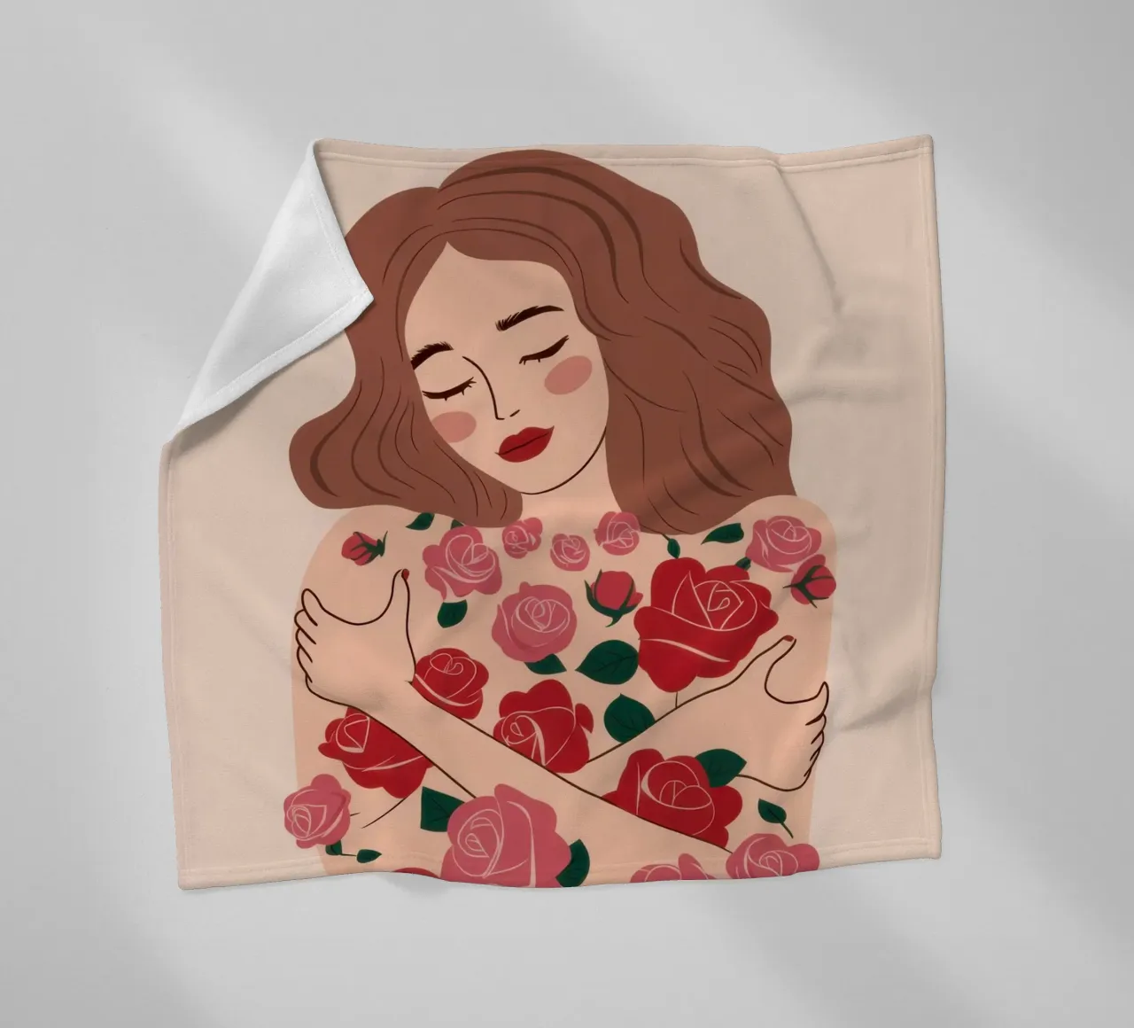 Floral Self Embrace fleece blanket by Hollow Years