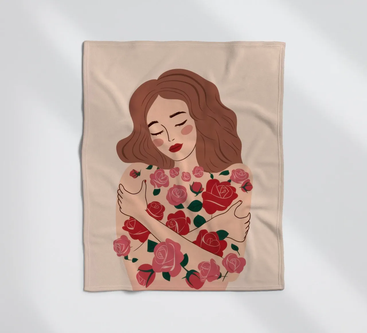 Floral Self Embrace fleece blanket by Hollow Years