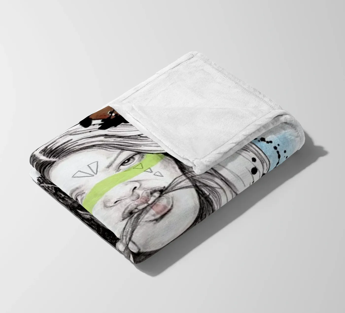 Griz fleece blanket by Meegan Barnes